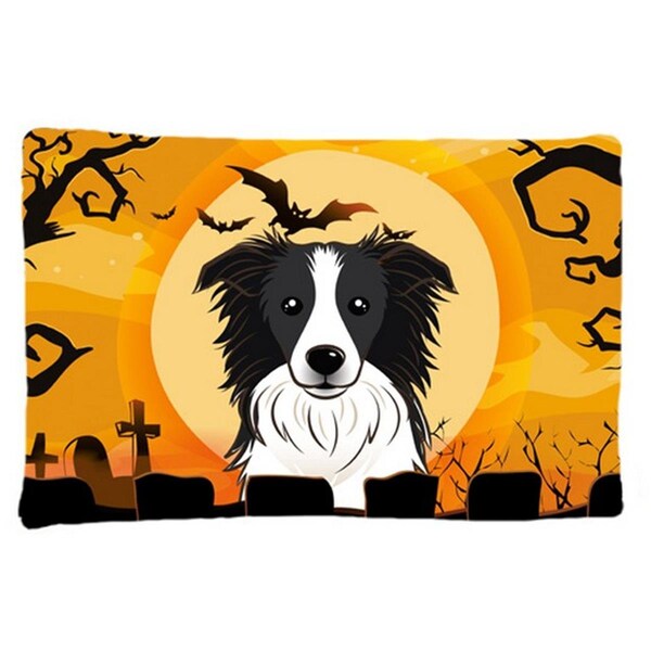 Carolines Treasures Halloween Border Collie Fabric Standard Pillowcase BB1799PILLOWCASE - main